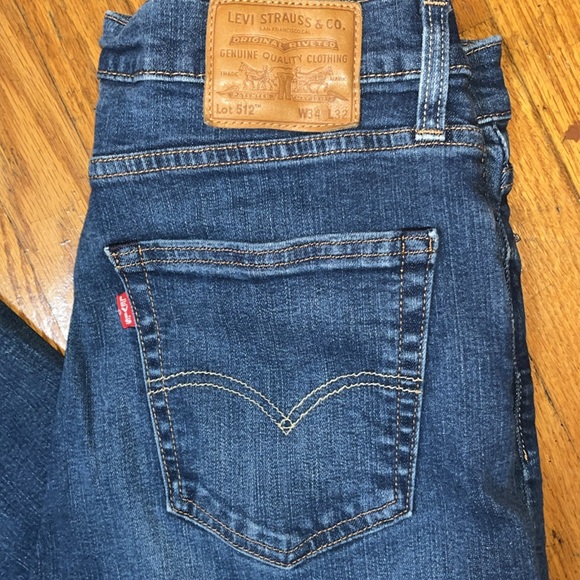 Levi's Lot 512 Big E Premium Blue Denim Jeans Size 34 - Picture 3 of 16